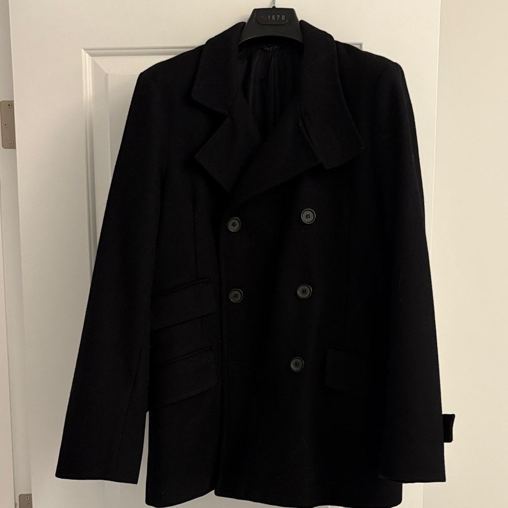 Club Monaco Vintage Men's 2005 Black Pea Coat